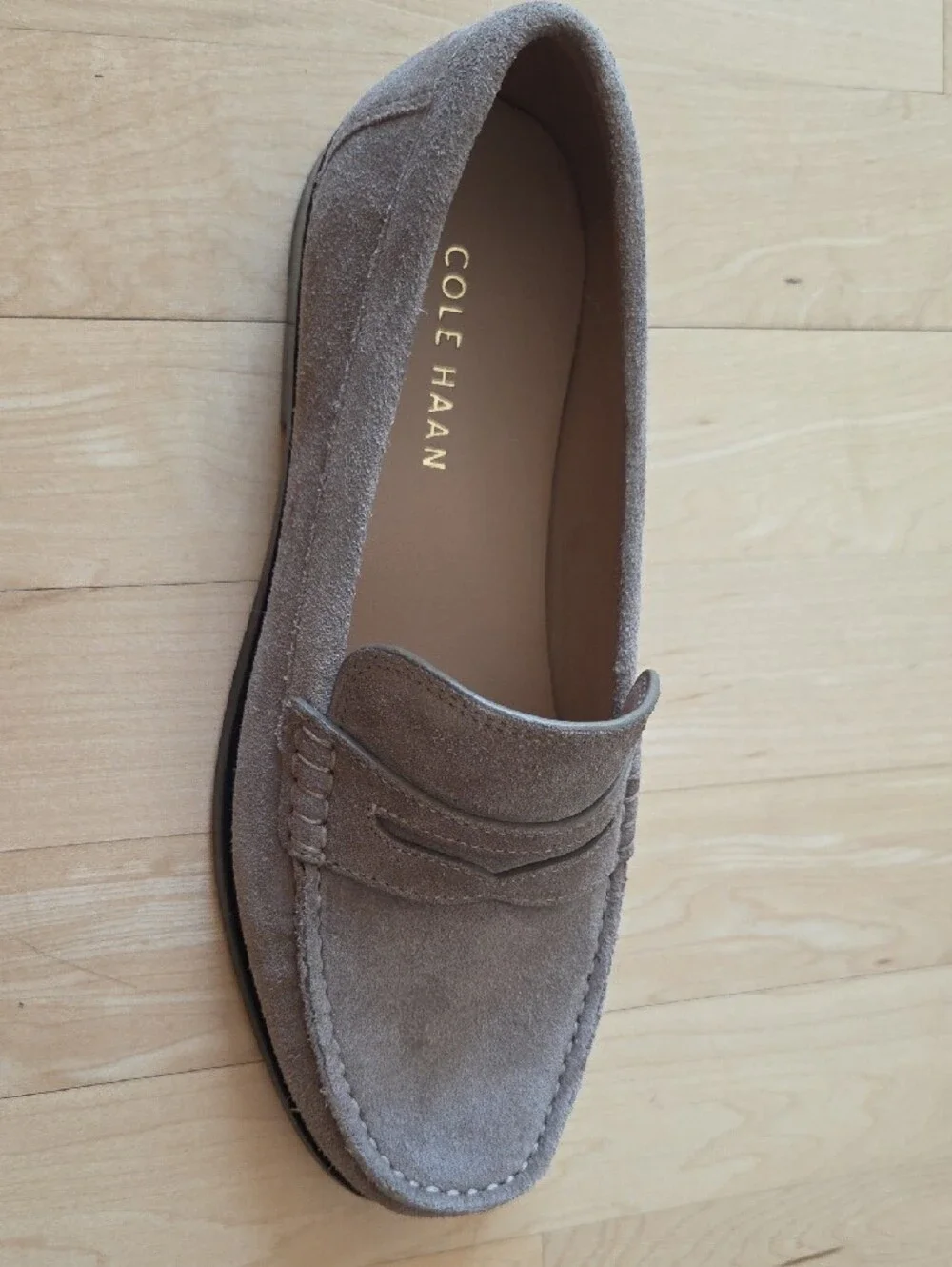 Cole Haan Grande 360 Women’s Taupe Suede Penny Loafers Brand New No Box 6B